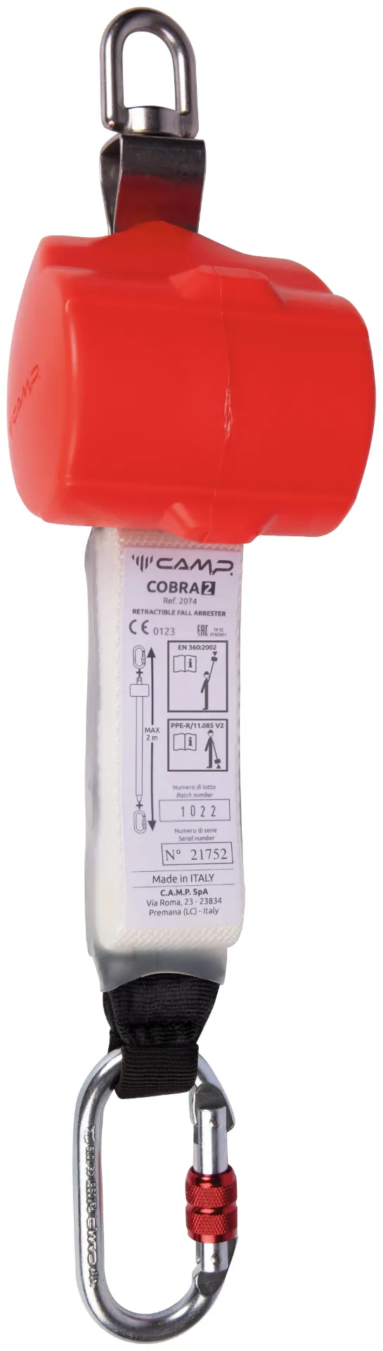 [M 057] CAMP - Anticaduta retrattile Cobra 2m
